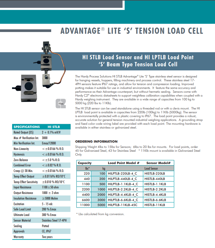 STLB/LPTLB-5000kg稱重傳感器