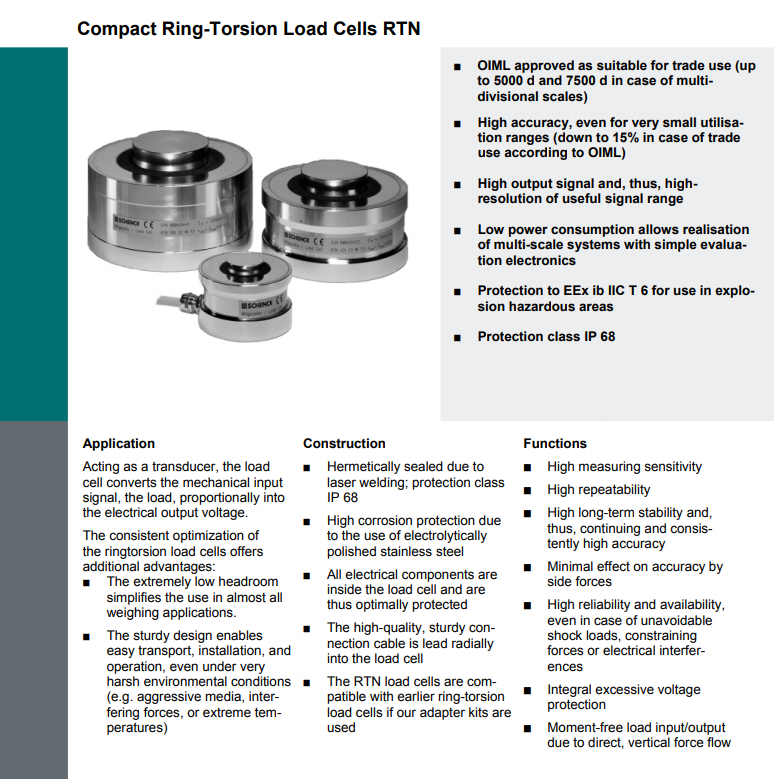 RTN 1t稱重傳感器