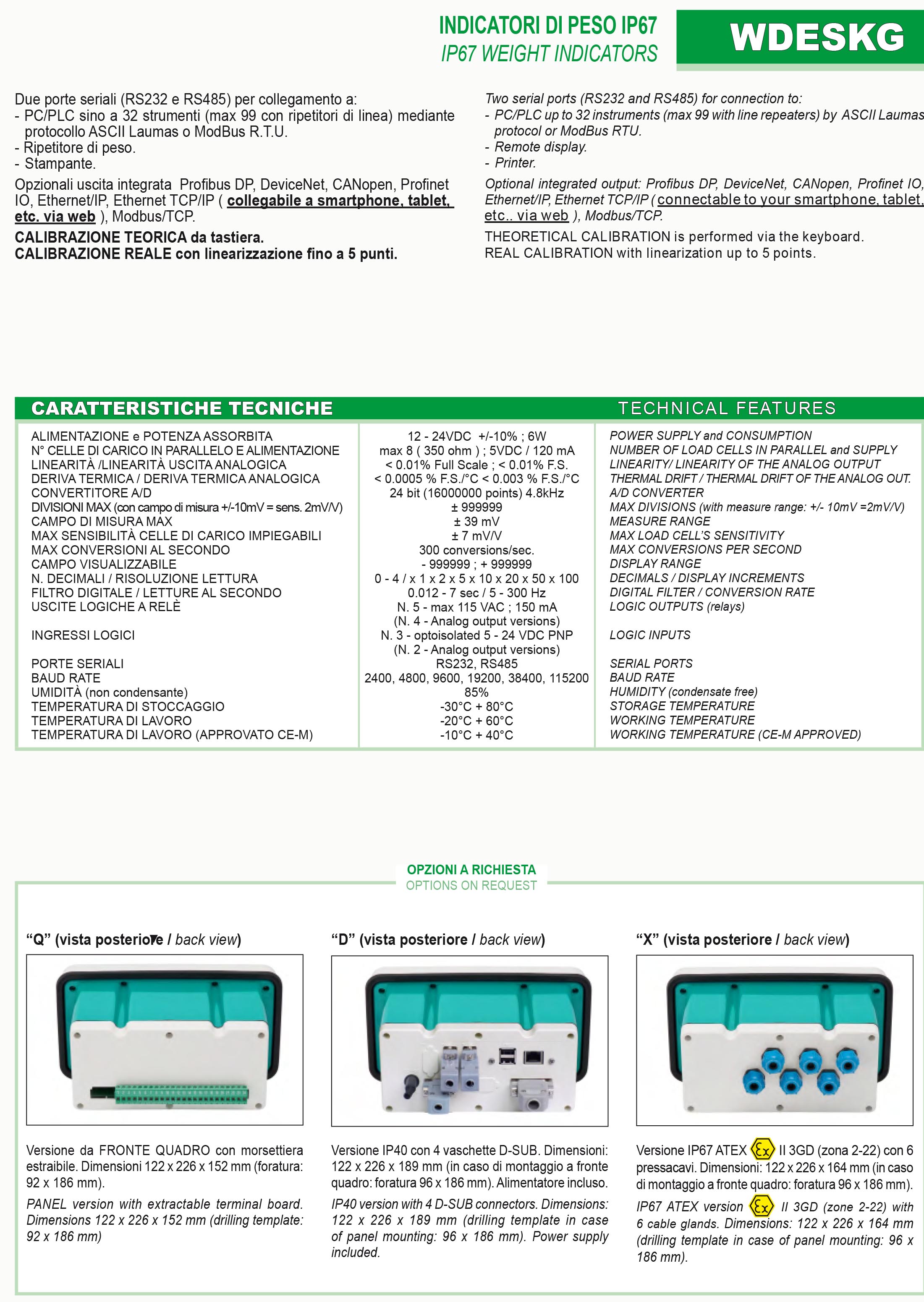 WDESK-G稱(chēng)重顯示控制器技術(shù)參數(shù)表